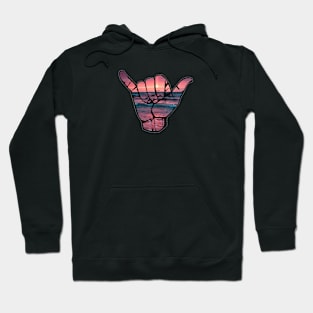 Sunset Ocean Shaka Hand Hoodie